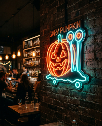 Glowing Pumpkin Snail Neon Sign Halloween LED Wall Light
